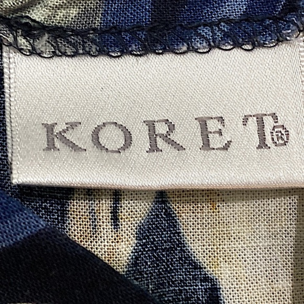 Koret Vintage Blue Yellow Floral Print 18W Grandmacore Boho Retro Academia Skirt - Picture 8 of 9